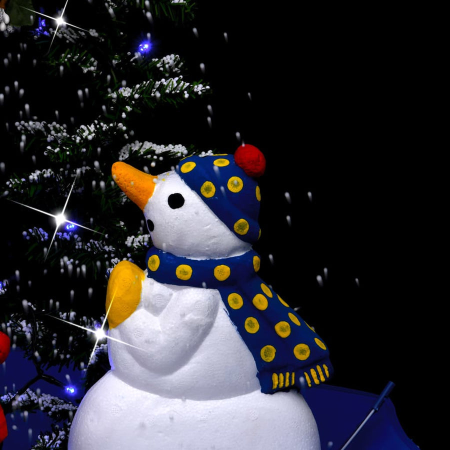 Kerstboom Sneeuwend Met Paraplubasis 70 Cm Pvc Blauw 170 x 105 cm