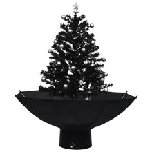 Kerstboom Sneeuwend Met Paraplubasis 75 Cm Pvc 75 x 60 cm Zwart