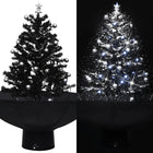 Kerstboom Sneeuwend Met Paraplubasis 75 Cm Pvc 75 x 60 cm Zwart