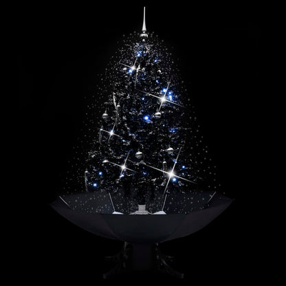 Kerstboom Sneeuwend Met Paraplubasis 40 Cm Pvc 140 x 95 cm Zwart