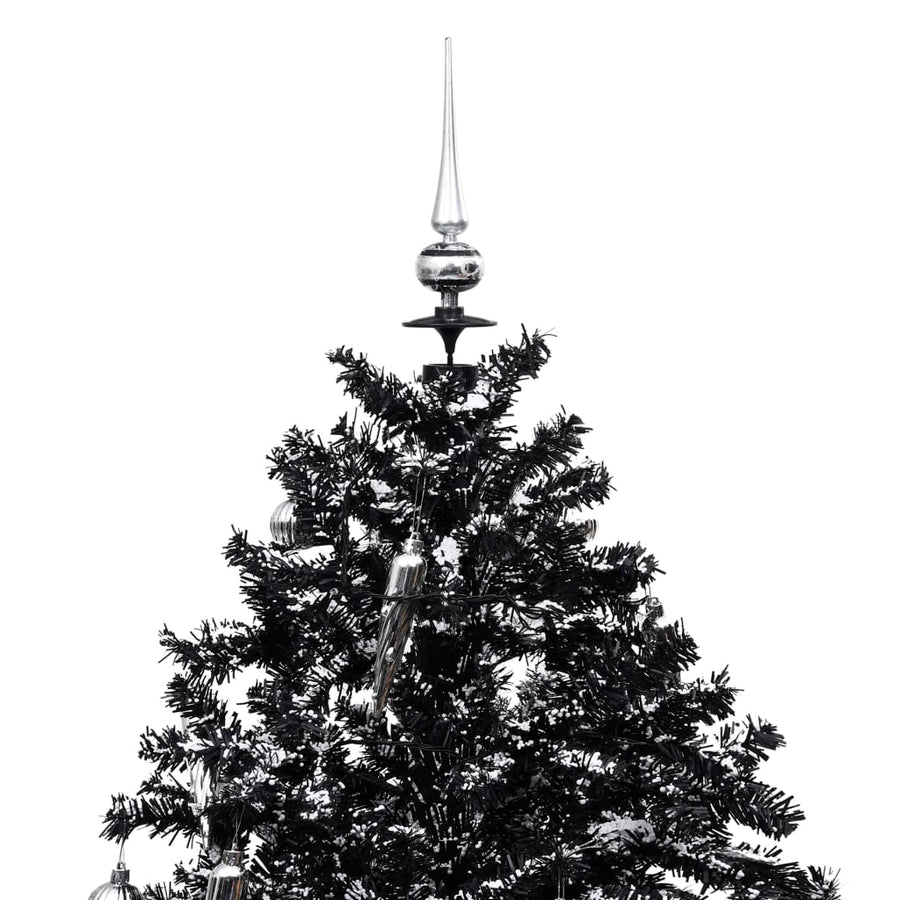 Kerstboom Sneeuwend Met Paraplubasis 40 Cm Pvc 140 x 95 cm Zwart