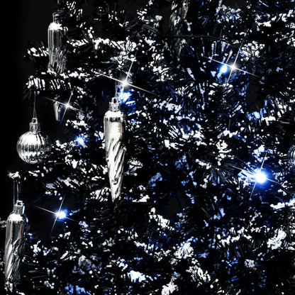 Kerstboom Sneeuwend Met Paraplubasis 40 Cm Pvc 140 x 95 cm Zwart