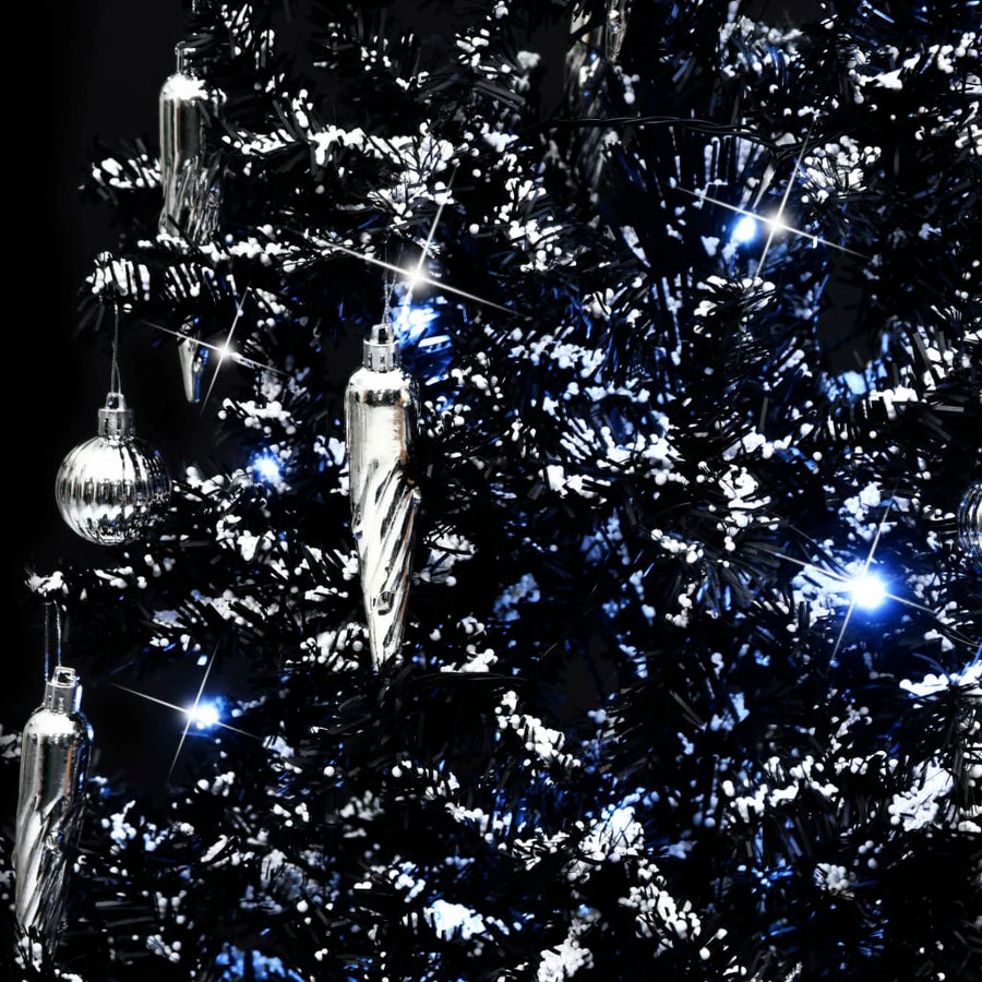 Kerstboom Sneeuwend Met Paraplubasis 40 Cm Pvc 140 x 95 cm Zwart