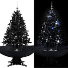 Kerstboom Sneeuwend Met Paraplubasis 40 Cm Pvc 140 x 95 cm Zwart