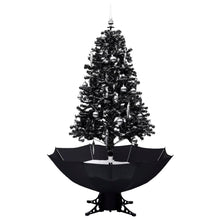 Kerstboom Sneeuwend Met Paraplubasis 70 Cm Pvc 170 x 105 cm Zwart