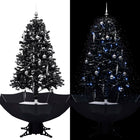 Kerstboom Sneeuwend Met Paraplubasis 70 Cm Pvc 170 x 105 cm Zwart