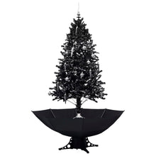 Kerstboom Sneeuwend Met Paraplubasis 90 Cm Pvc 190 x 115 cm Zwart