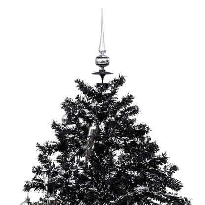 Kerstboom Sneeuwend Met Paraplubasis 90 Cm Pvc 190 x 115 cm Zwart