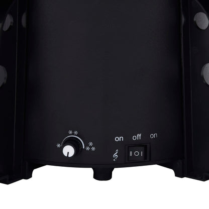 Kerstboom Sneeuwend Met Paraplubasis 90 Cm Pvc 190 x 115 cm Zwart