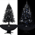 Kerstboom Sneeuwend Met Paraplubasis 90 Cm Pvc 190 x 115 cm Zwart