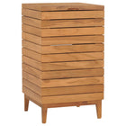 Solid Teak Laundry Basket 40 x 40 x 70 cm