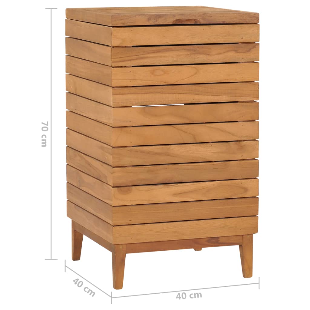 Wasmand Massief Teakhout 40 x 40 x 70 cm