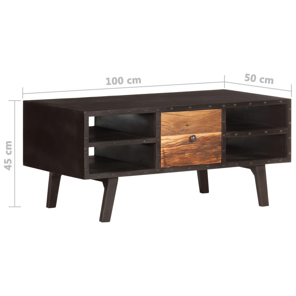 Salontafel 100X50X45 Cm Massief Gerecycled Hout