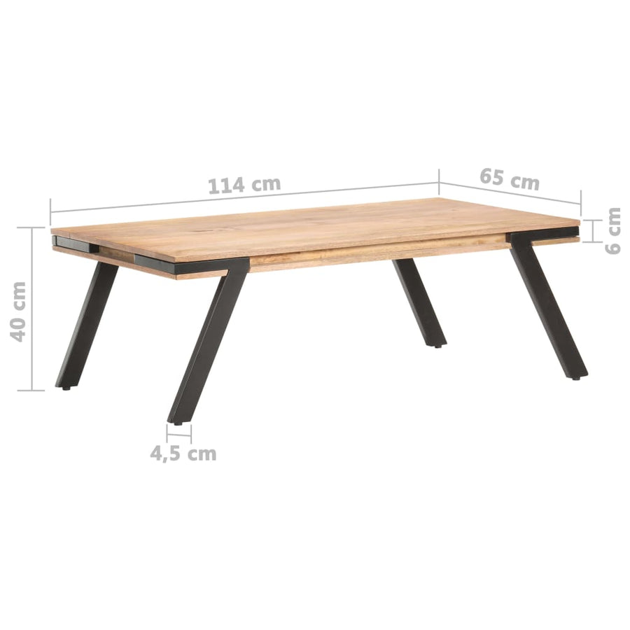 Salontafel 114X65X40 Cm Massief Mangohout