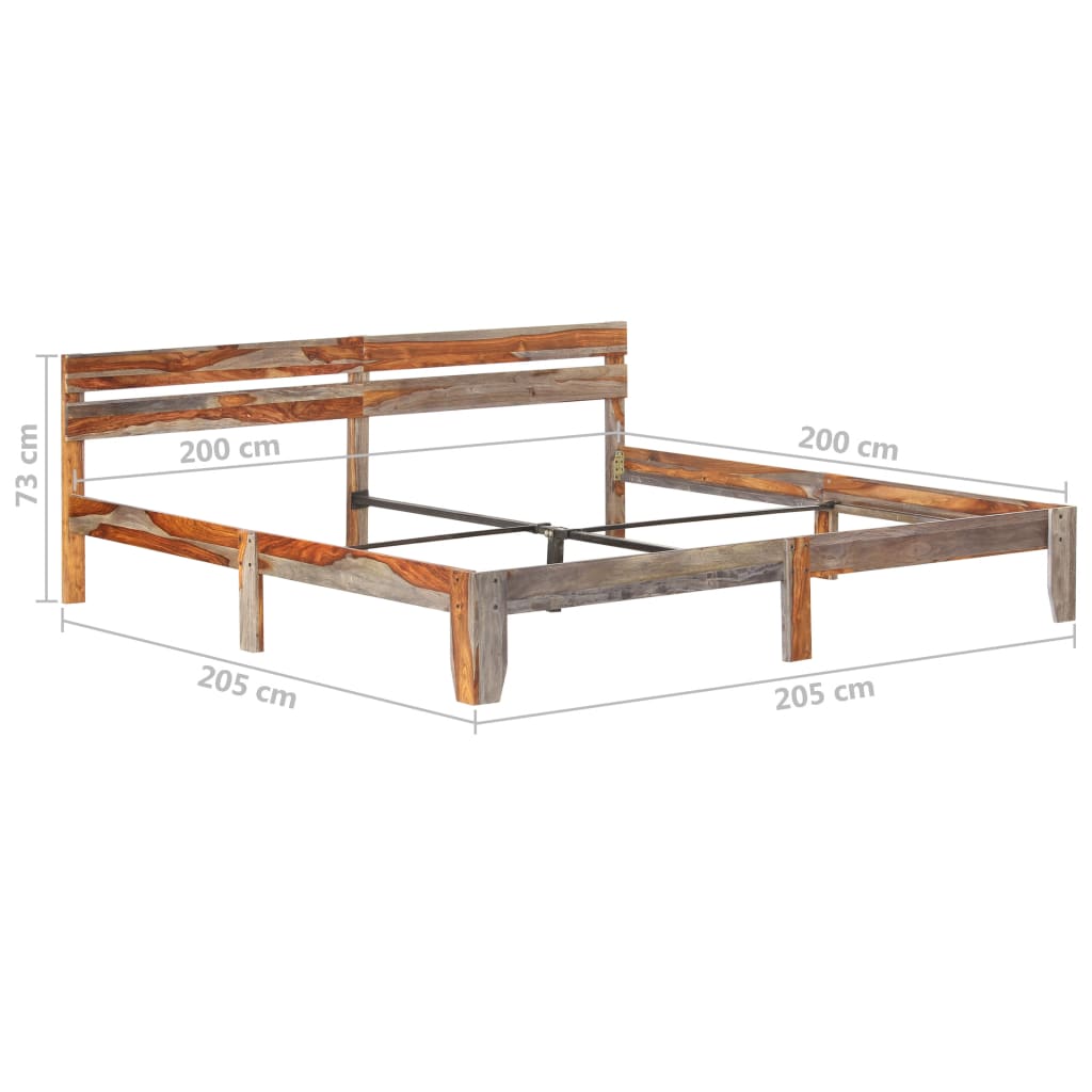 Bedframe Massief Sheeshamhout