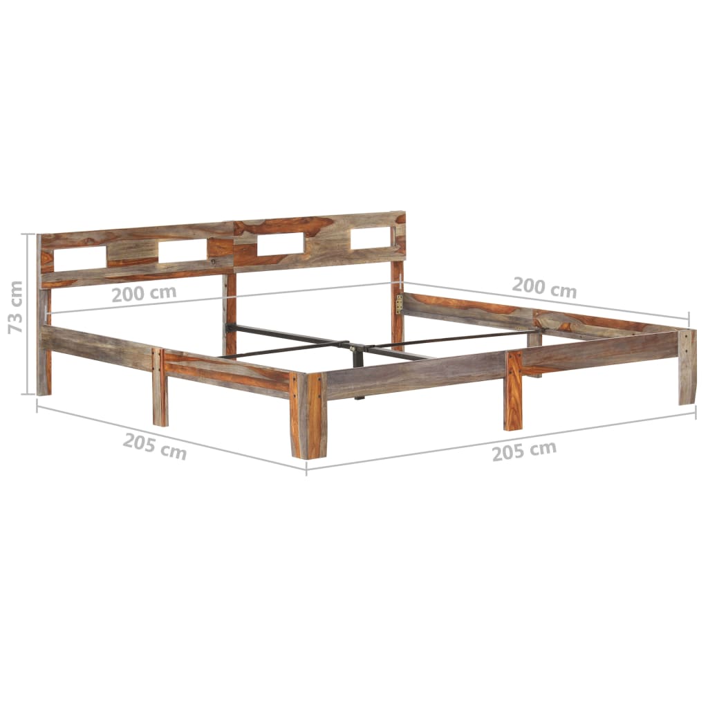 Bedframe Massief Sheeshamhout 200 x 200 cm