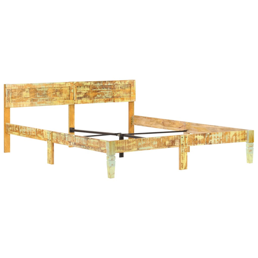 Bedframe 180 x 200 cm massief gerecycled hout