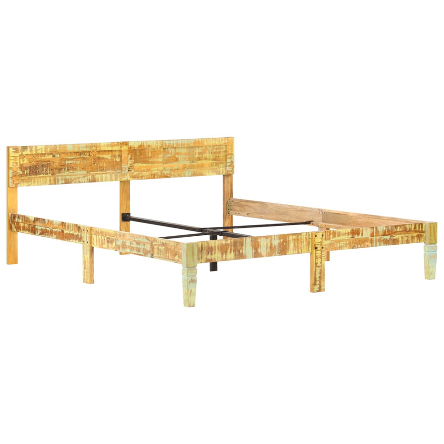 Bedframe 180 x 200 cm massief gerecycled hout