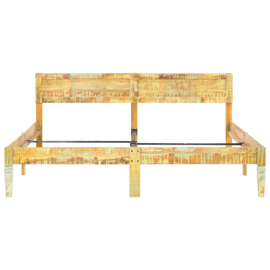 Bedframe 180 x 200 cm massief gerecycled hout