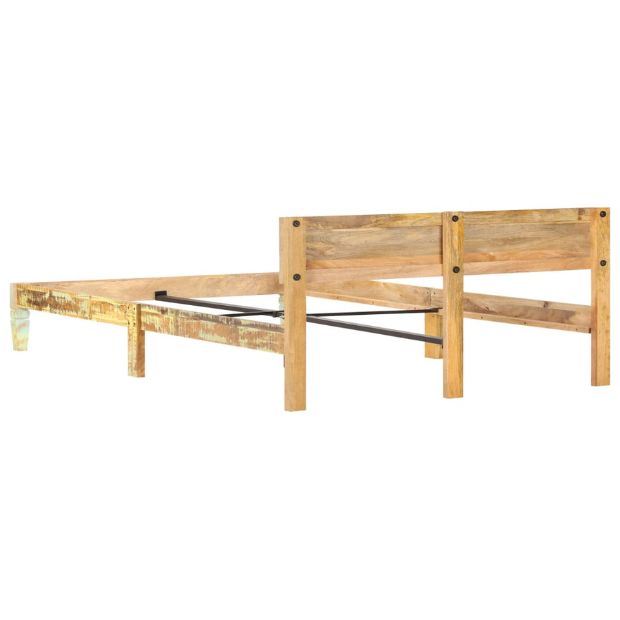 Bedframe 180 x 200 cm massief gerecycled hout