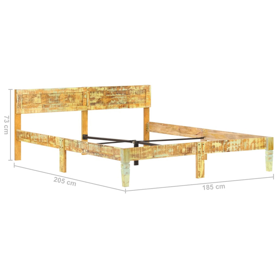 Bedframe 180 x 200 cm massief gerecycled hout