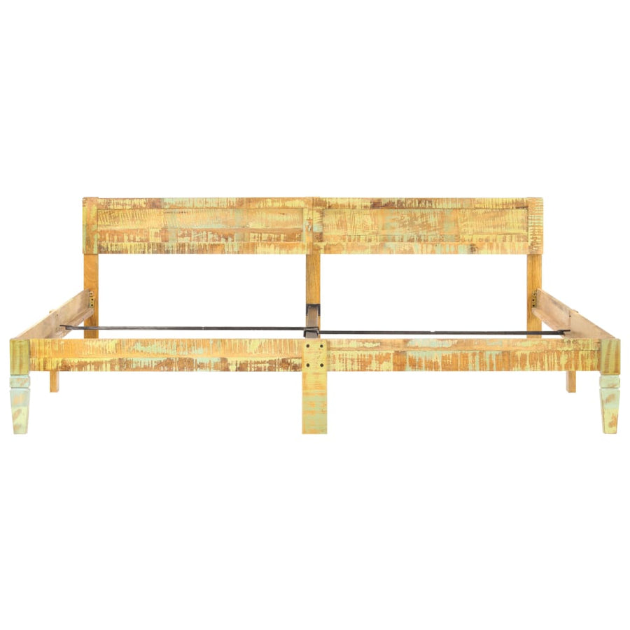 Bedframe 200 x 200 cm massief gerecycled hout
