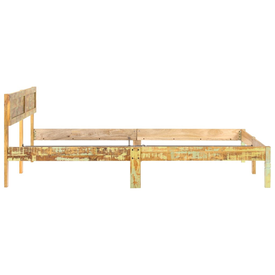 Bedframe 200 x 200 cm massief gerecycled hout