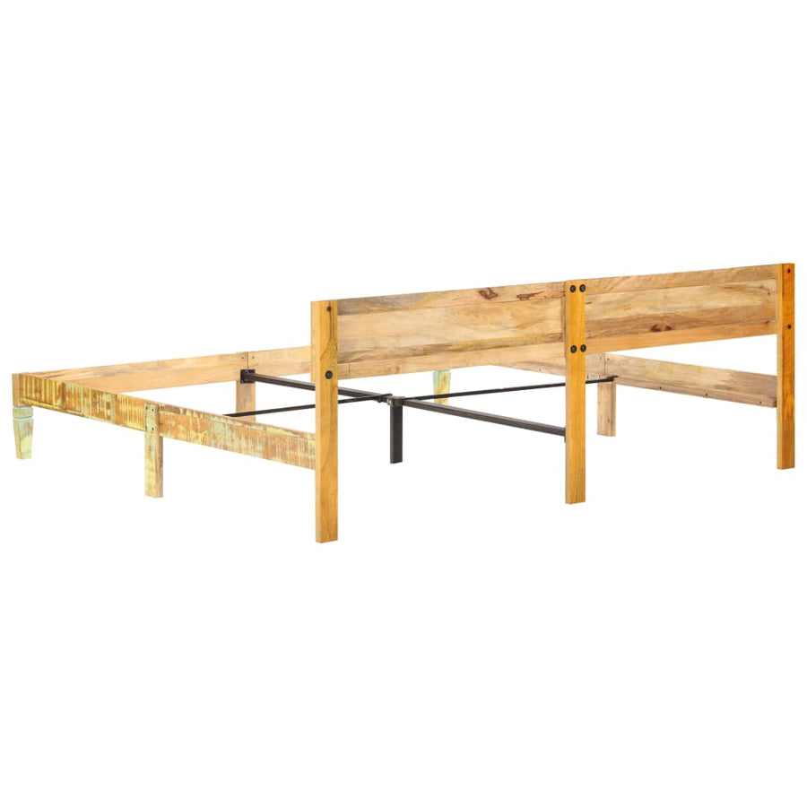 Bedframe 200 x 200 cm massief gerecycled hout
