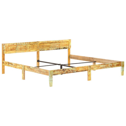 Bedframe 200 x 200 cm massief gerecycled hout
