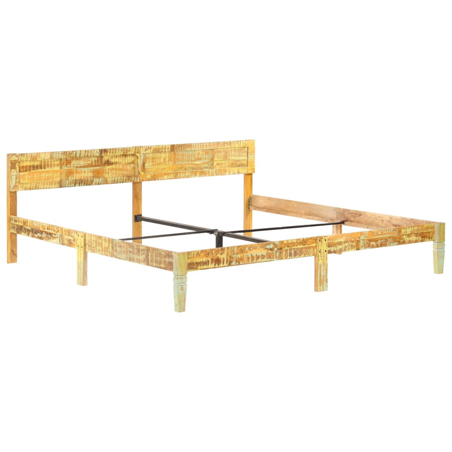 Bedframe 200 x 200 cm massief gerecycled hout