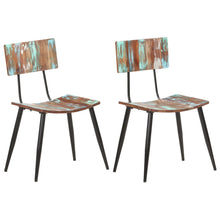Eetkamerstoelen 2 massief gerecycled hout