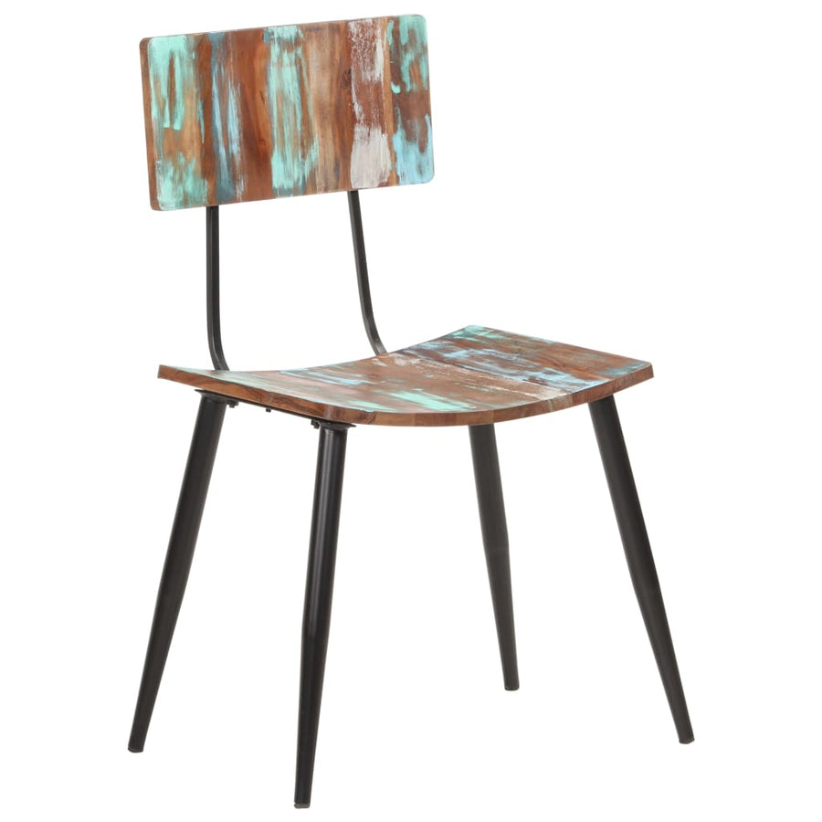 Eetkamerstoelen 2 massief gerecycled hout