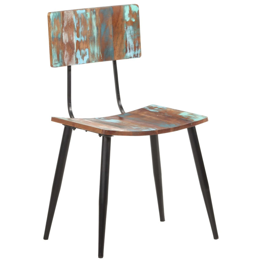 Eetkamerstoelen 2 massief gerecycled hout