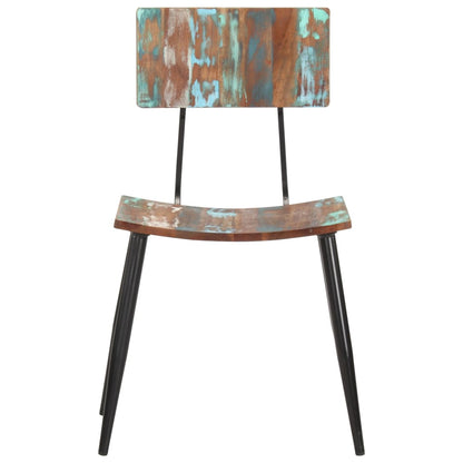Eetkamerstoelen 2 massief gerecycled hout
