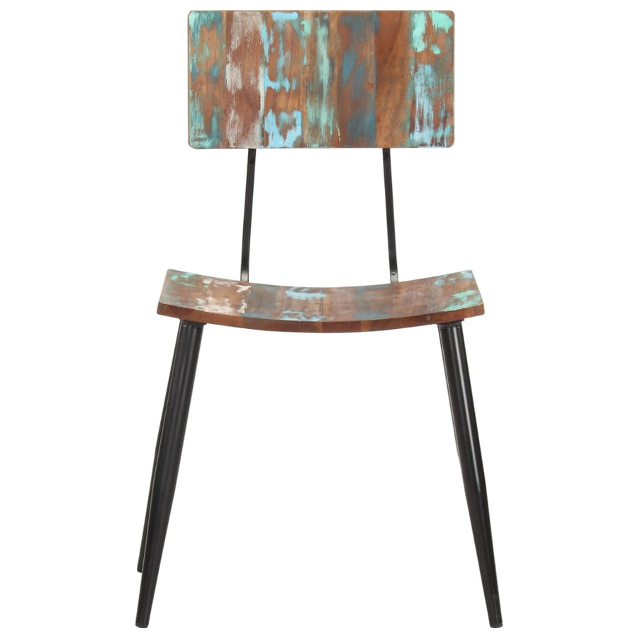 Eetkamerstoelen 2 massief gerecycled hout