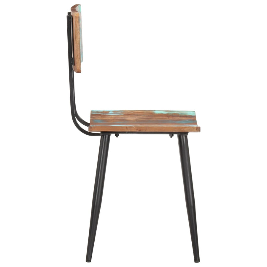 Eetkamerstoelen 2 massief gerecycled hout