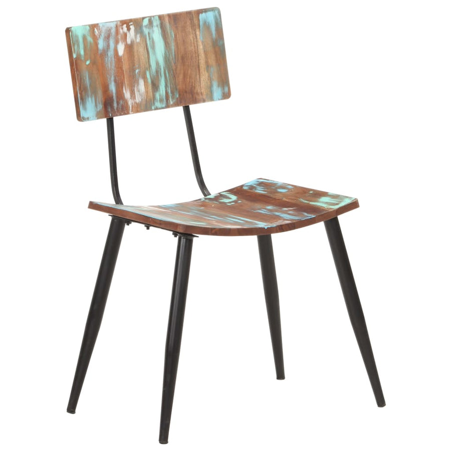 Eetkamerstoelen 2 massief gerecycled hout