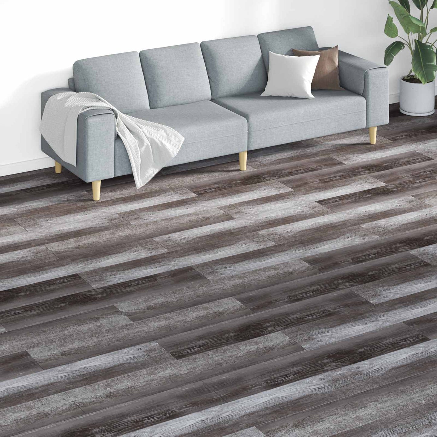 Vloerplanken 18 pcs Bruin 5,26 m² PVC