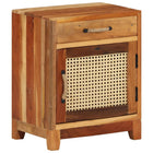 Bedside table 40x30x50 cm solid reclaimed wood