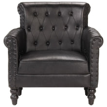 Fauteuil Echt Geitenleer Zwart