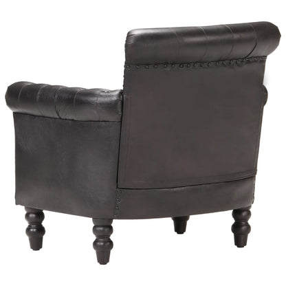 Fauteuil Echt Geitenleer Zwart