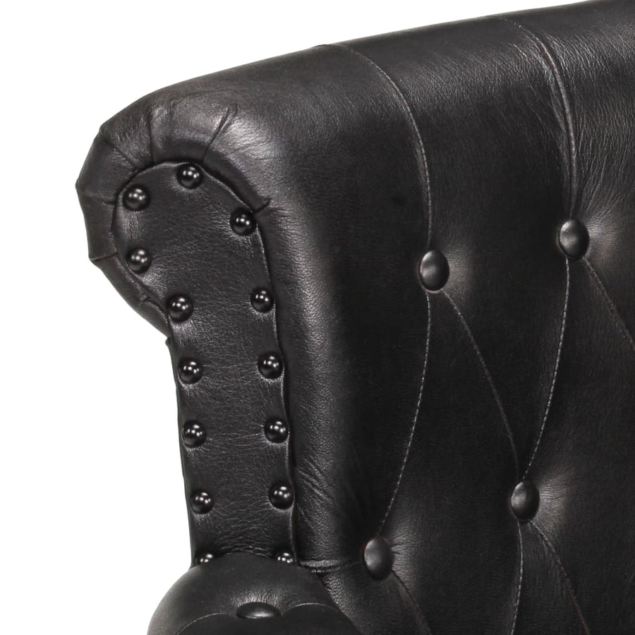 Fauteuil Echt Geitenleer Zwart