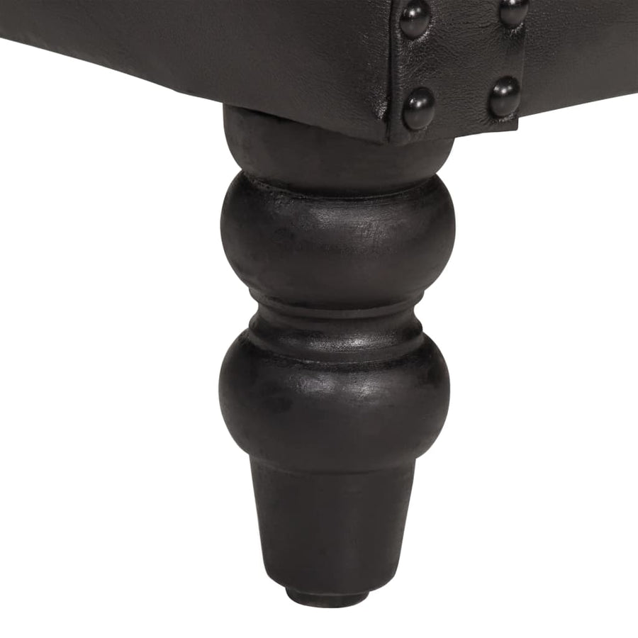 Fauteuil Echt Geitenleer Zwart