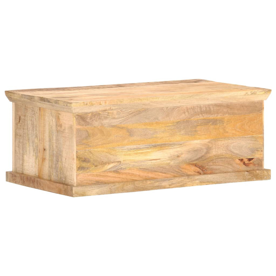 Salontafel 90X50X35 Cm Massief Mangohout En Natuurlijk Riet