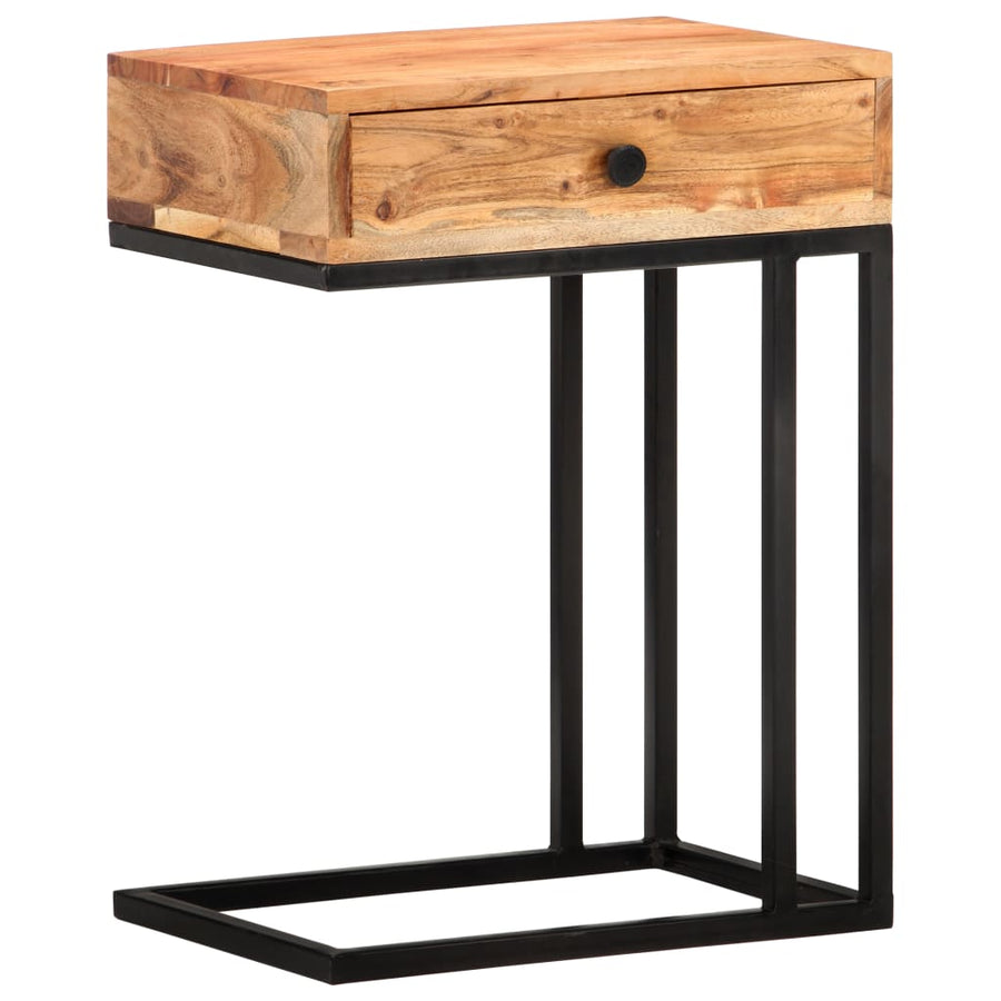 Bijzettafel U-Vormig 45X30X6 Cm Massief acaciahout