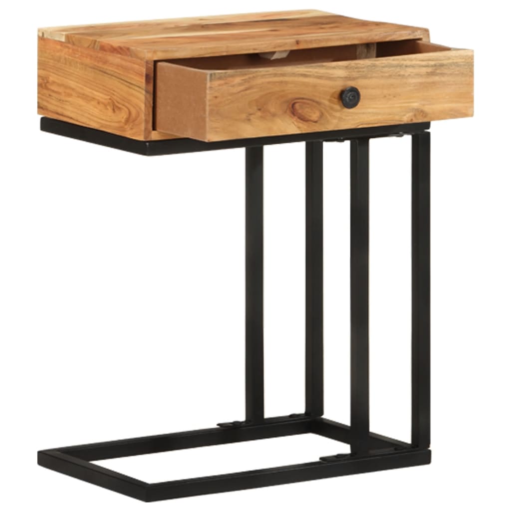 Bijzettafel U-Vormig 45X30X6 Cm Massief acaciahout