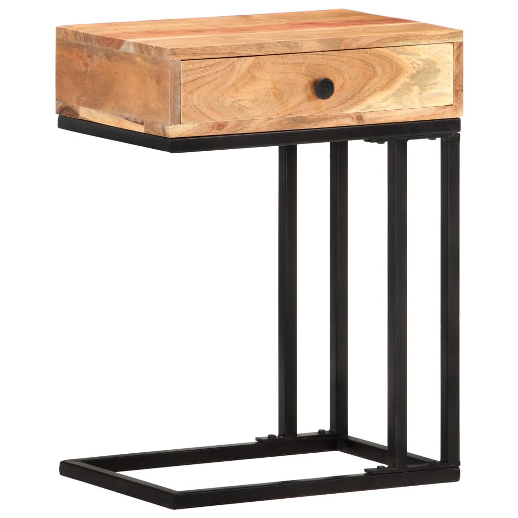 Bijzettafel U-Vormig 45X30X6 Cm Massief acaciahout