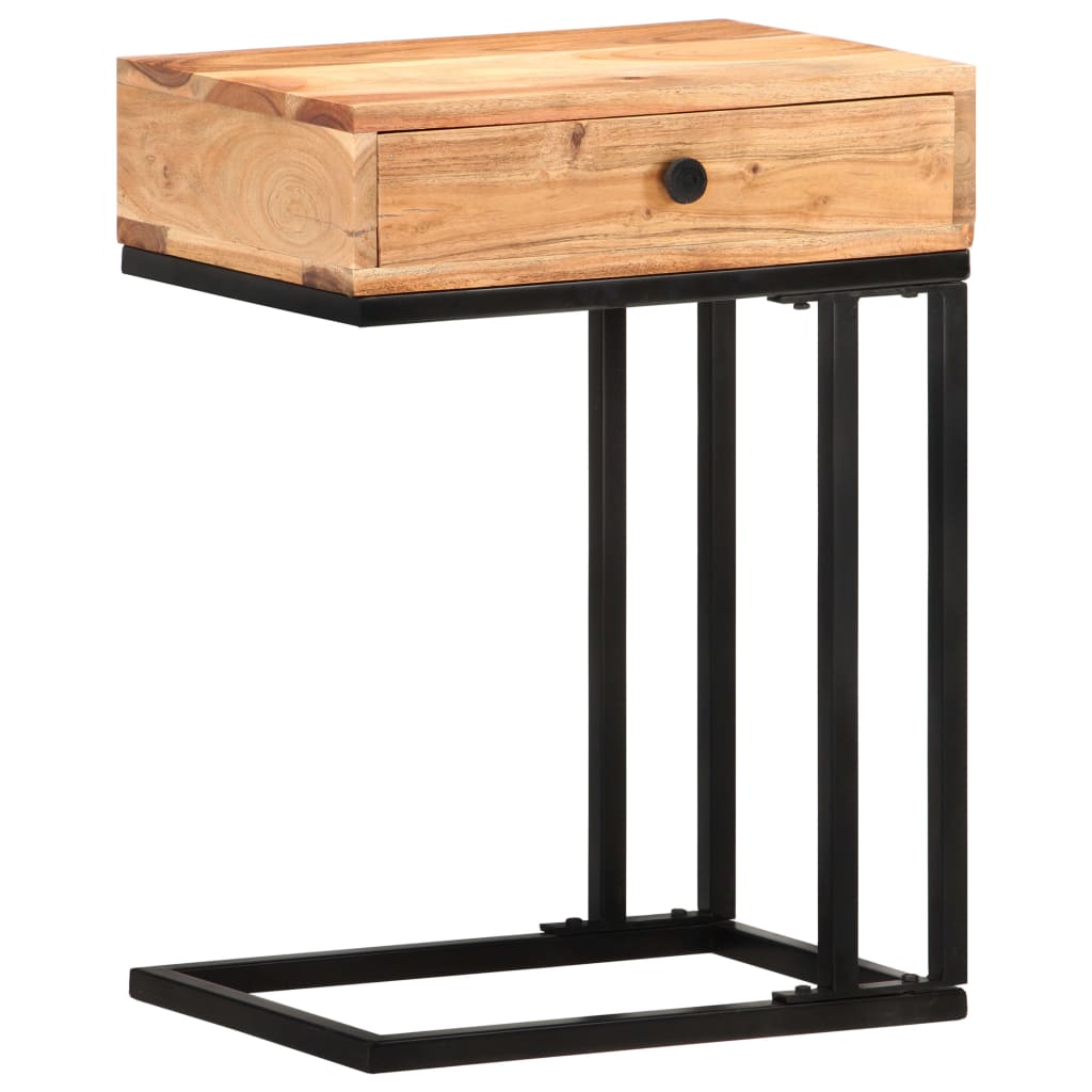 Bijzettafel U-Vormig 45X30X6 Cm Massief acaciahout