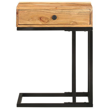 Bijzettafel U-Vormig 45X30X6 Cm Massief acaciahout