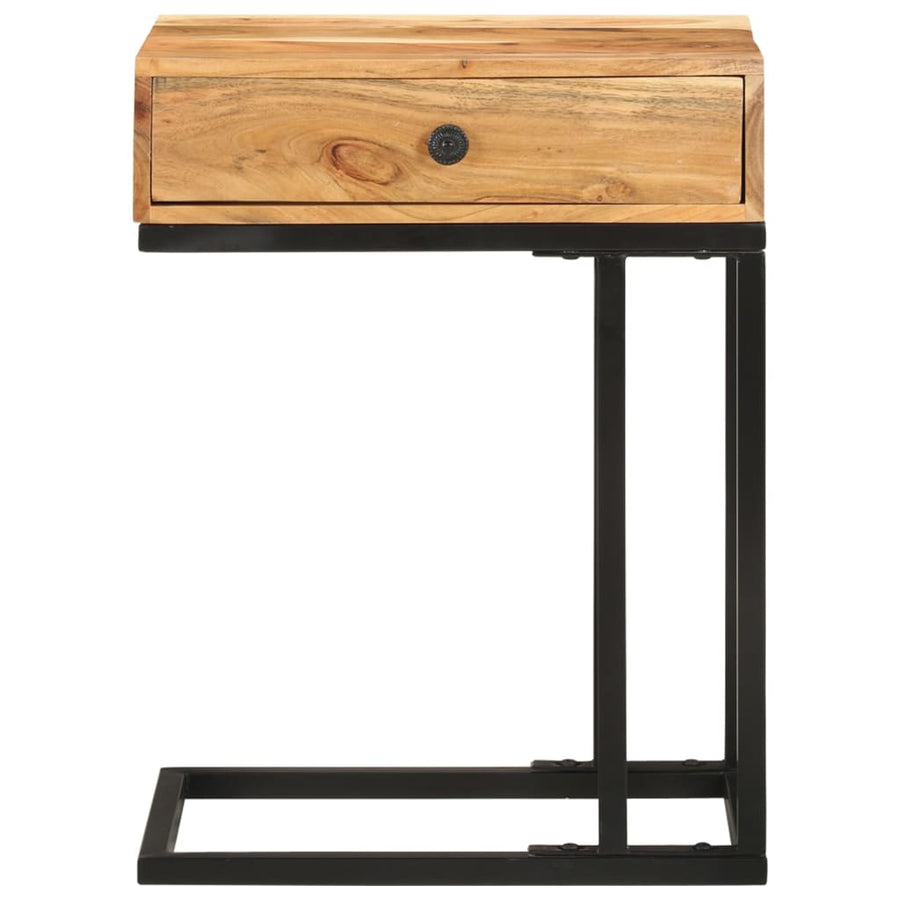 Bijzettafel U-Vormig 45X30X6 Cm Massief acaciahout